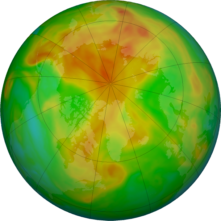 Arctic ozone map for 15 May 2023